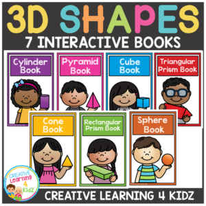 3d shapes interactive book bundle