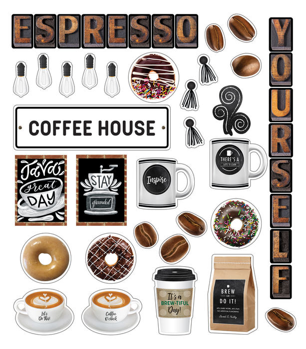 Schoolgirl Style | Industrial Café Espresso Yourself Bulletin Board Set | Printable