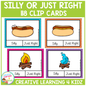 silly or just right clip cards