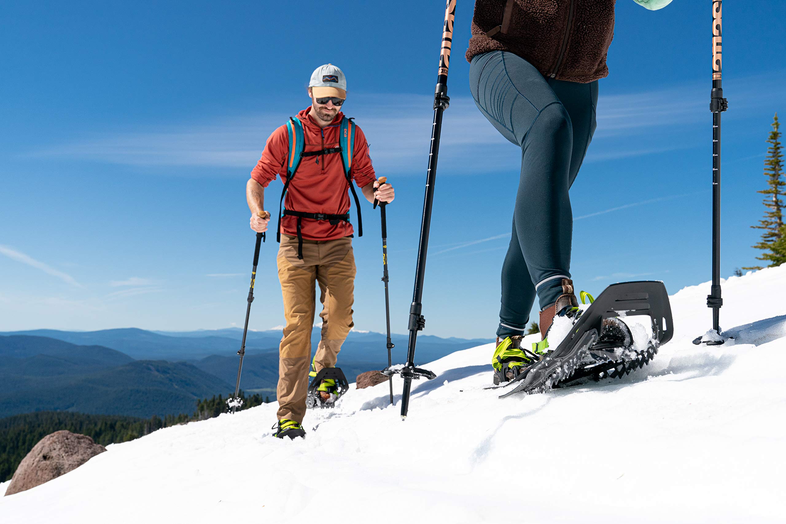 Atlas Snowshoes Helium-Trail Kit, Black/Bright Green, 23