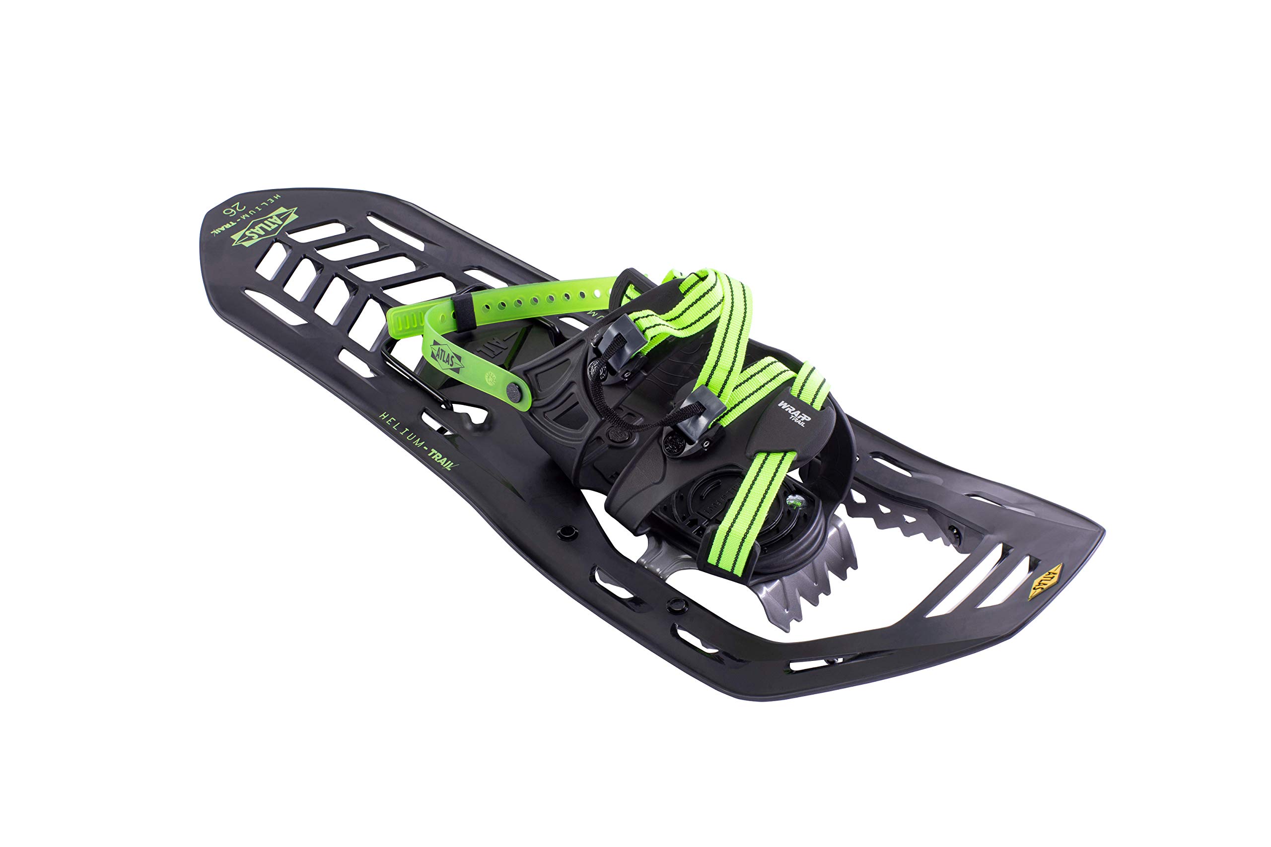 Atlas Snowshoes Helium-Trail Kit, Black/Bright Green, 23