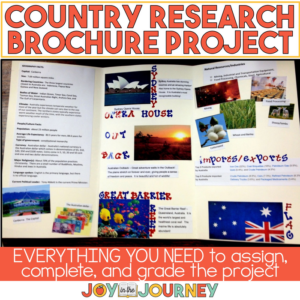 country research travel brochure project