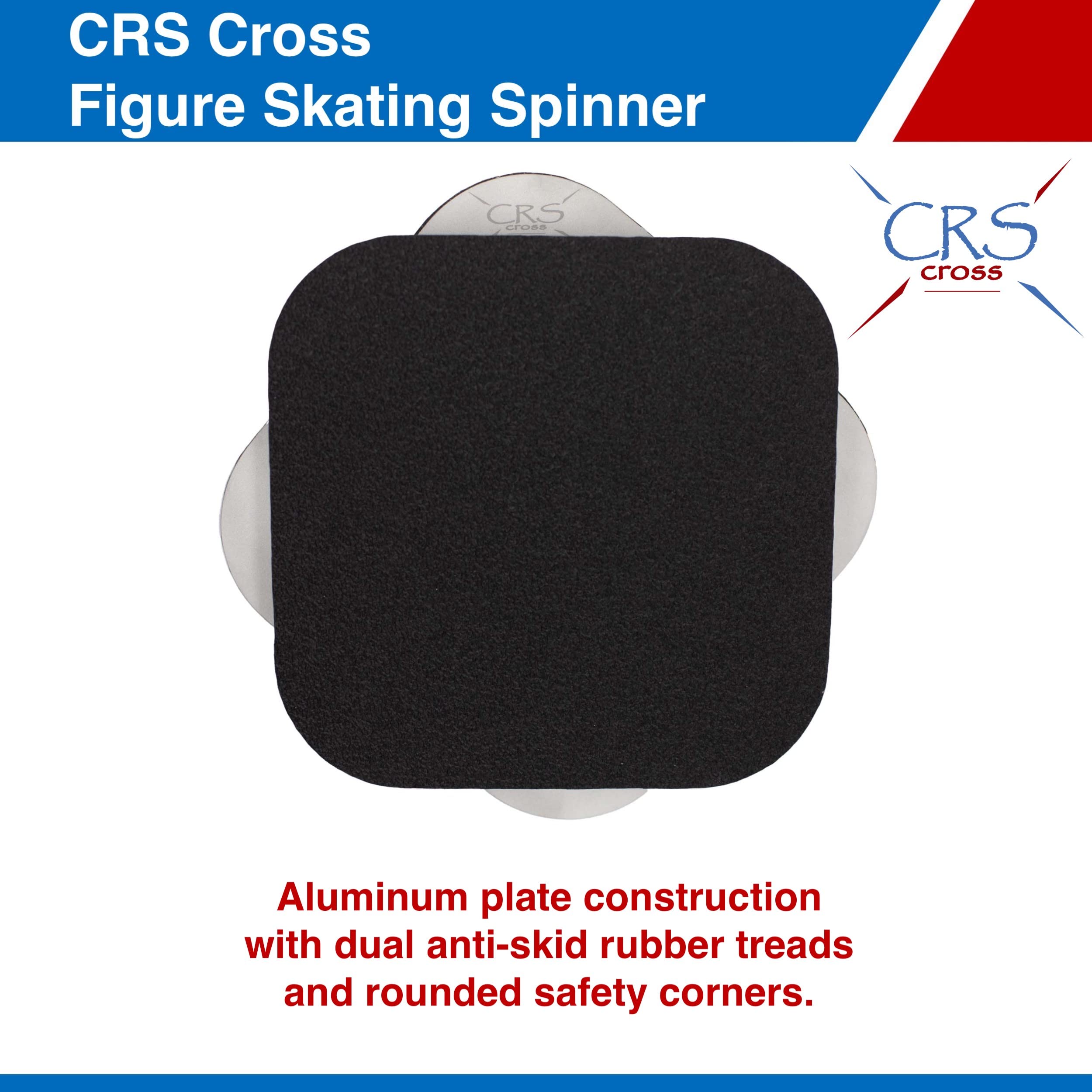 CRS Cross Figure Skating Spinner - Training Aid for Ice Skaters, Gymnastics, Dance and Ballet Pirouette. Metal Eight (8) Inch Spin Trainer. (Spinner)