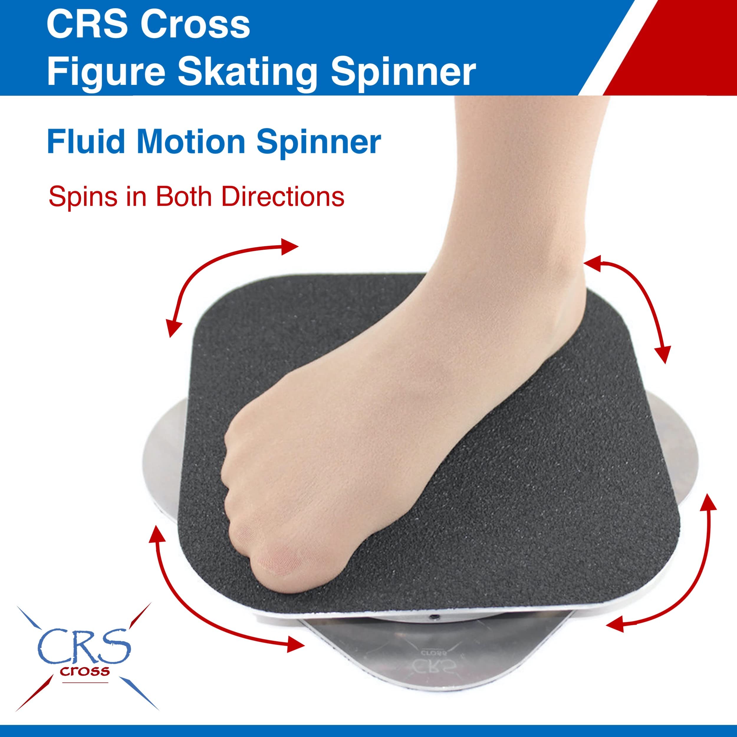 CRS Cross Figure Skating Spinner - Training Aid for Ice Skaters, Gymnastics, Dance and Ballet Pirouette. Metal Eight (8) Inch Spin Trainer. (Spinner)