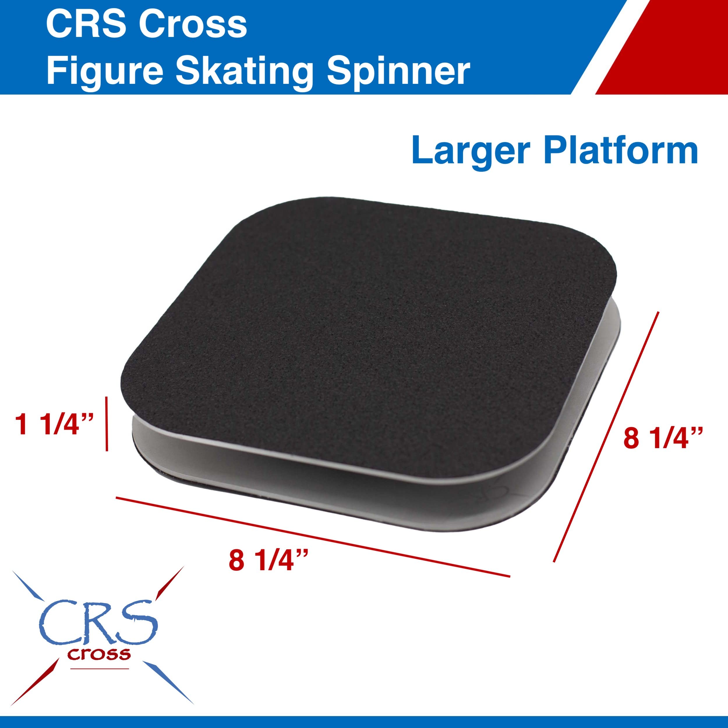 CRS Cross Figure Skating Spinner - Training Aid for Ice Skaters, Gymnastics, Dance and Ballet Pirouette. Metal Eight (8) Inch Spin Trainer. (Spinner)