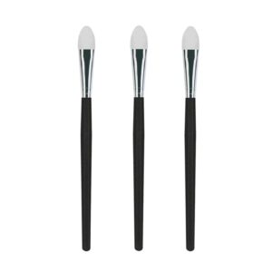 lormay 3 pcs silicone eyeshadow and lip mask makeup brushes. professional tools for applying cream or liquid eye shadows and lip colors