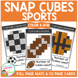 snap cubes activity - sports