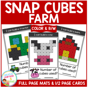 snap cubes activity - farm