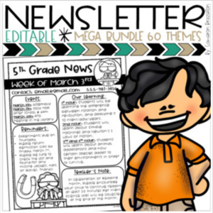 weekly classroom newsletter template bundle