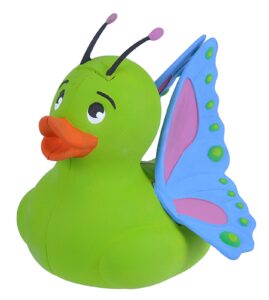 wild republic rubber duck, butterfly, gift for kids, great gift for kids and adults, 4 inches