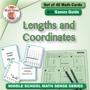 lengths and coordinates: 40 math cards with games guide 6g17