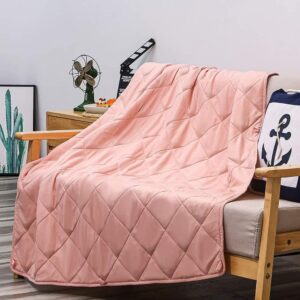 nexhome weighted blanket kids 5lbs, 36x48 inches toddler heavy blanket, warming and cooling weighted blanket for boys and girls, 100% soft and breathable kids weighted blanket, pink.