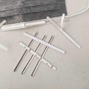 Nose Bridge Strips for Masks, Aluminum Metal Nose Strip, Adjustable Nose Clips Wire for DIY Mask Making Accessories for Sewing Crafts, 100Pcs