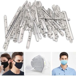 Nose Bridge Strips for Masks, Aluminum Metal Nose Strip, Adjustable Nose Clips Wire for DIY Mask Making Accessories for Sewing Crafts, 100Pcs