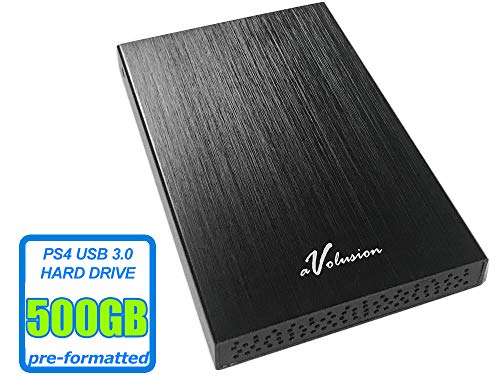 Avolusion HD250U3 500GB USB 3.0 External Gaming Hard Drive (for PS4, Pre-formatted) - 2 Year Warranty