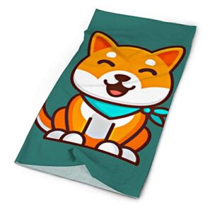 Shiba Inu Dog-1 Sun UV Protection Neck Gaiter Mask Magic Face Cover Scarf Dust Wind Bandana Balaclava Headwear for Fishing Hiking Cycling