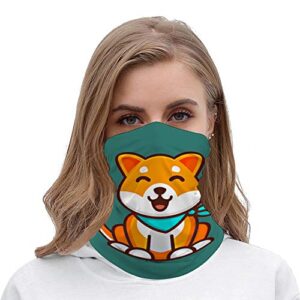 Shiba Inu Dog-1 Sun UV Protection Neck Gaiter Mask Magic Face Cover Scarf Dust Wind Bandana Balaclava Headwear for Fishing Hiking Cycling