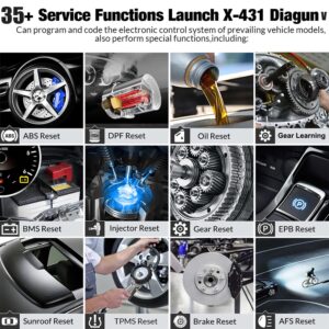 2022 New Ver. LAUNCH X431 DIAGUN V BiDirectional Scan Tool Full System Diagnostic Tool,ECU Coding,Active Test,35+ Reset,2 Years Free Update +TPMS Tool