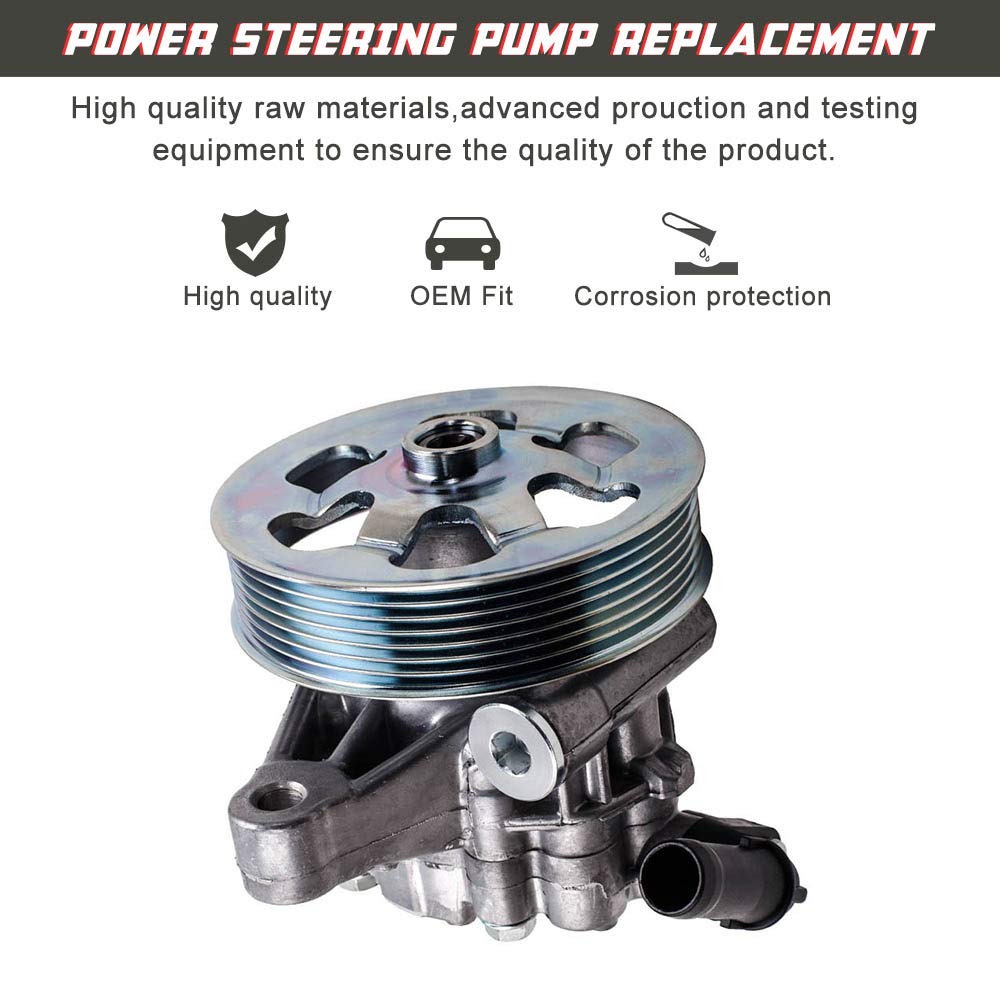 Power Steering Pump Replacement for 2008 2009 2010 2011 2012 Honda Accord with 2.4L Engine OE Replace # 21-5495 Power Steering Pump