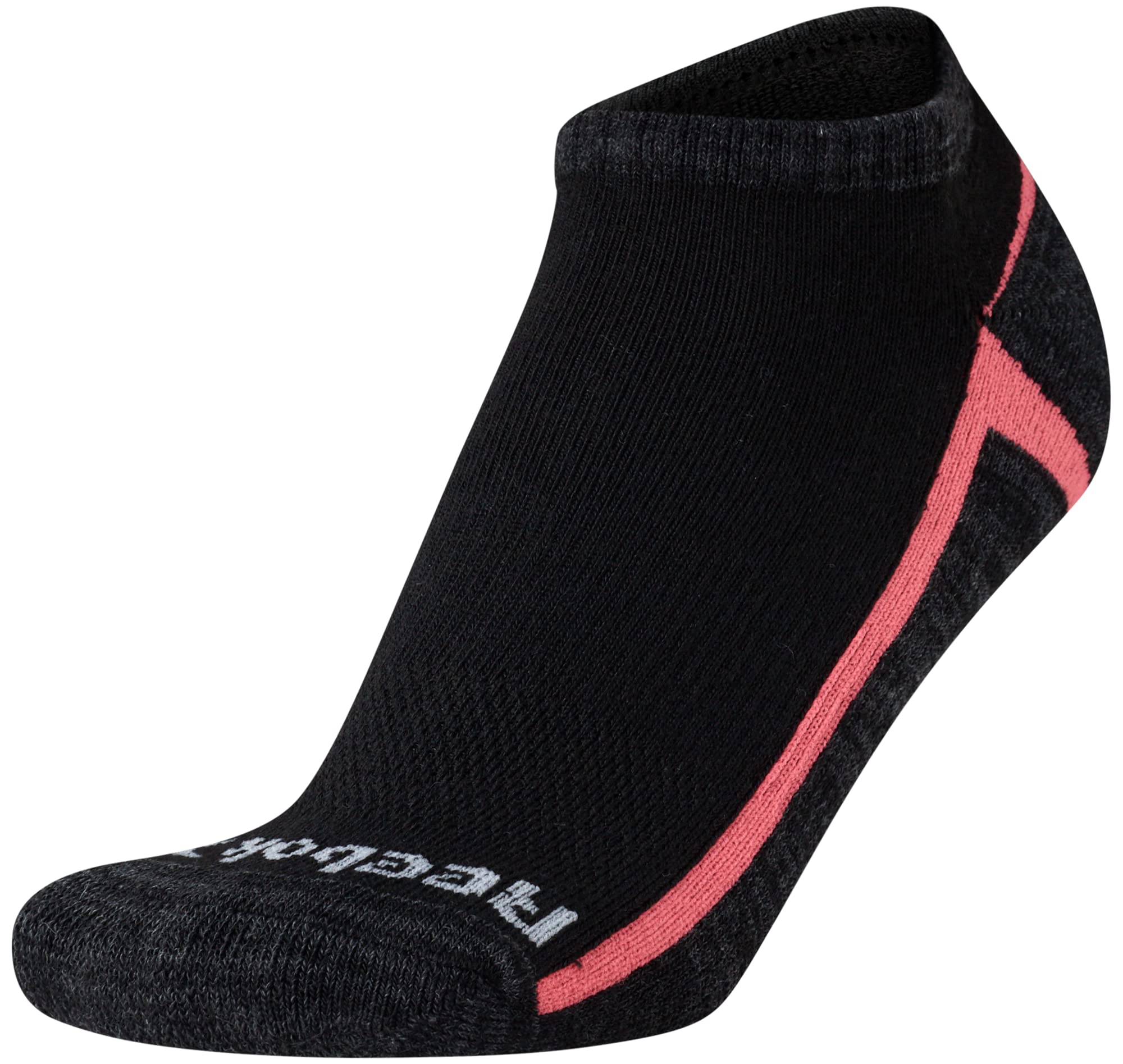 Reebok Women''s No-Show Athletic Performance Low Cut Cushioned Socks (6 Pack), Size 4-10, Black/Heather Grey