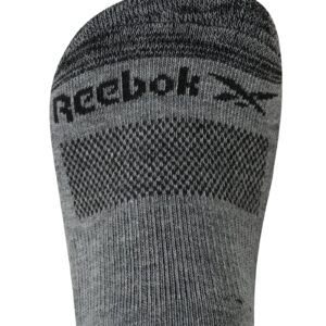 Reebok Women''s No-Show Athletic Performance Low Cut Cushioned Socks (6 Pack), Size 4-10, Black/Heather Grey