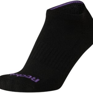 Reebok Women's No Show Athletic Breathable Low Cut Cushioned Socks (12 Pack), Size 4-10, Solid Black