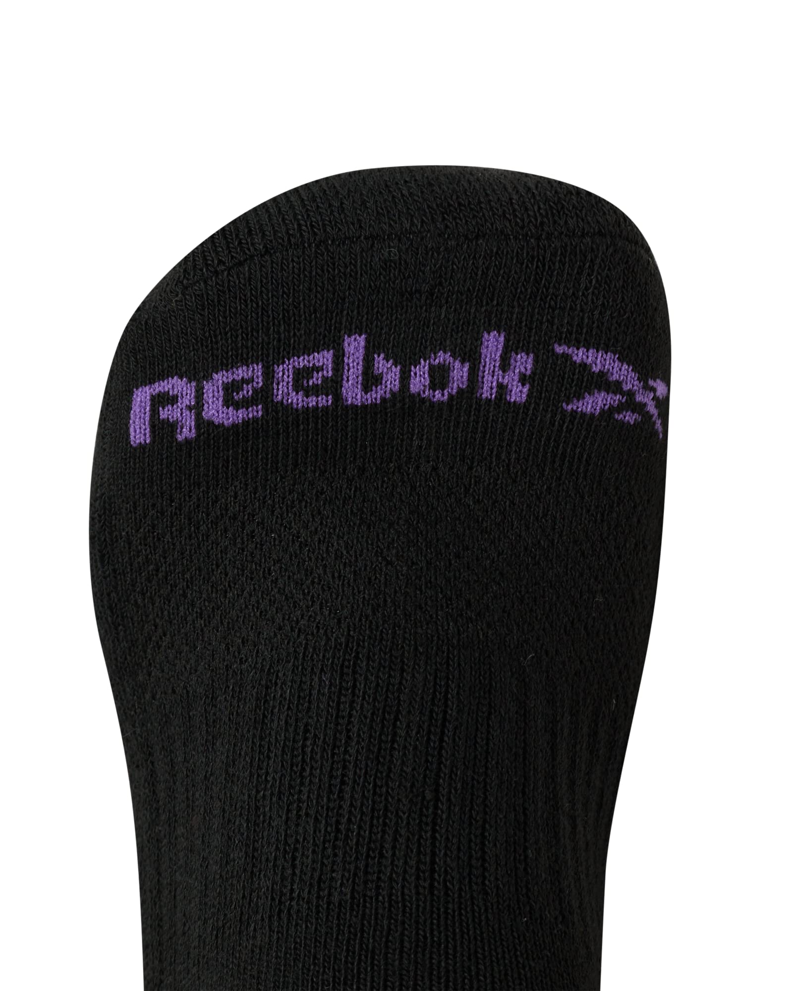 Reebok Women's No Show Athletic Breathable Low Cut Cushioned Socks (12 Pack), Size 4-10, Solid Black