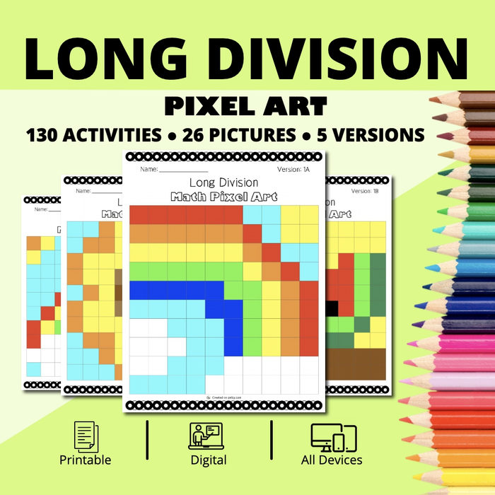 Spring: Long Division Pixel Art