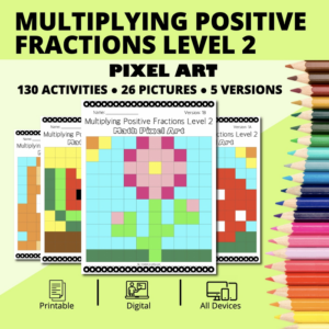 spring: multiplying fractions level 2 pixel art