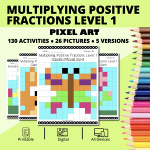spring: multiplying fractions level 1 pixel art