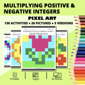 spring: multiplying positive & negative integers pixel art