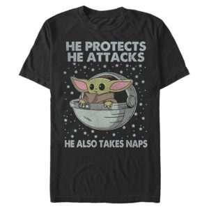 star wars men's warner bros snape and lily always premium soft hand solid tee, black, small