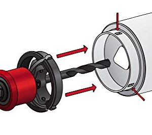 Disston QuickCore 7 pc Set - 1 Each: 1", 1-1/4", 1-1/2", 1-3/4", 2", and 2-1/2" Hole saws, Arbor with a Pilot Drill bit, Hex Key