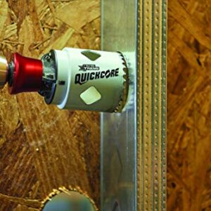 Disston QuickCore 7 pc Set - 1 Each: 1", 1-1/4", 1-1/2", 1-3/4", 2", and 2-1/2" Hole saws, Arbor with a Pilot Drill bit, Hex Key