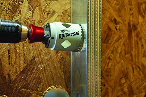 Disston QuickCore 7 pc Set - 1 Each: 1", 1-1/4", 1-1/2", 1-3/4", 2", and 2-1/2" Hole saws, Arbor with a Pilot Drill bit, Hex Key