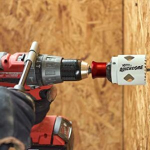 Disston QuickCore 7 pc Set - 1 Each: 1", 1-1/4", 1-1/2", 1-3/4", 2", and 2-1/2" Hole saws, Arbor with a Pilot Drill bit, Hex Key