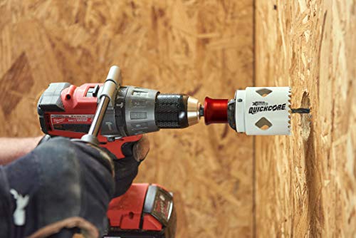 Disston QuickCore 7 pc Set - 1 Each: 1", 1-1/4", 1-1/2", 1-3/4", 2", and 2-1/2" Hole saws, Arbor with a Pilot Drill bit, Hex Key