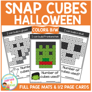 snap cubes activity - halloween