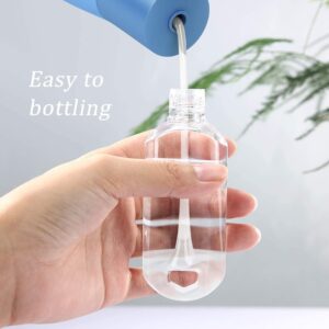 VHOPMORE 8 Pcs Travel Size Bottles with Keychain Hand Sanitizer Holder, 2 oz Portable Plastic Small Empty Bottles Leakproof Refillable Squeeze Containers for Backpack