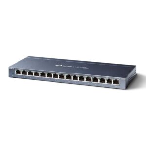 TP-Link 16-Port Desktop Gigabit Ethernet Switch/Hub, Ethernet Splitter, Plug & Play, no Configuration Required, Steel Case(TL-SG116) (Renewed)