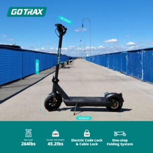 Gotrax GMAX Electric Scooter, 10" Pneumatic Tire, Max 42 Mile & 20Mph by 500W Motor, Double Anti-Theft Lock, Bright Headlight and Taillight, Foldable and Cruise Control Electric Scooter for Adult