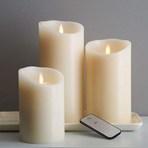 Wichmann | Flameless Candles for Garden Home Decor Party Wedding Decoration | Unscented LED Votive Candles Tealight Real Wax Candles, 3 Watts, flameless Pillar Candles