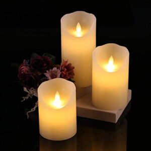 Wichmann | Flameless Candles for Garden Home Decor Party Wedding Decoration | Unscented LED Votive Candles Tealight Real Wax Candles, 3 Watts, flameless Pillar Candles