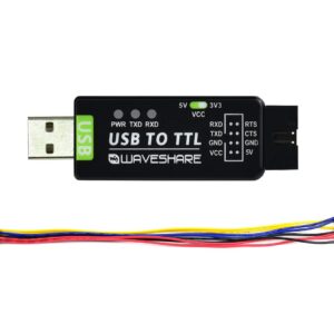 waveshare Industrial USB to TTL Converter with Original FT232RNL Onboard and Multi Protection Circuits Support Multi Systems Support Win7/8/8.1/10/11, Mac, Linux, Android, Wince