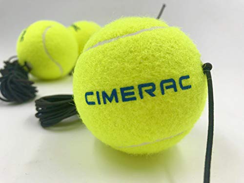 CIMERAC 4 Pack Tennis Training Ball Self-Study Practice Exercise Tennis Ball Rebound Ball with String for Tennis Trainer