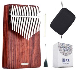 lingting kalimba 17 keys thumb piano mbira finger piano gift for kids adult beginners professional（lt-k17a,wind whisperer)