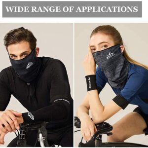 Shanghai Story Black Cooling Neck Gaiter Face Mask Bandana Face Scarf UPF50+ UV Protection Fishing Mask Ear Hanging