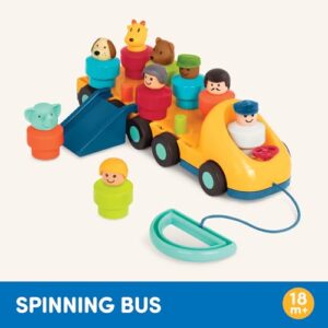 Battat – Toy Bus For Toddlers – Bus Toy With Moving Parts & 9 Figures – Developmental Toy For Babies – Spinning Bus – 18 Months + – Spinning Bus