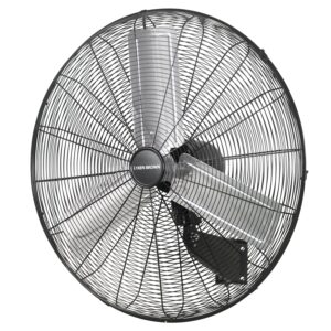 ken brown 30 inch industrial oscillating wall mount fan 9500cfm,heavy duty metal,high velocity,2 speed,black