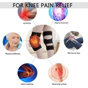 Heated Knee Massager - Vibration Knee Massager for Muscles Knee Massaging Knee Pad, Leg Massager, Knee Heating Pad, Massage Knee Brace Wrap for Arthritis Pain and Support (ONE Pack)